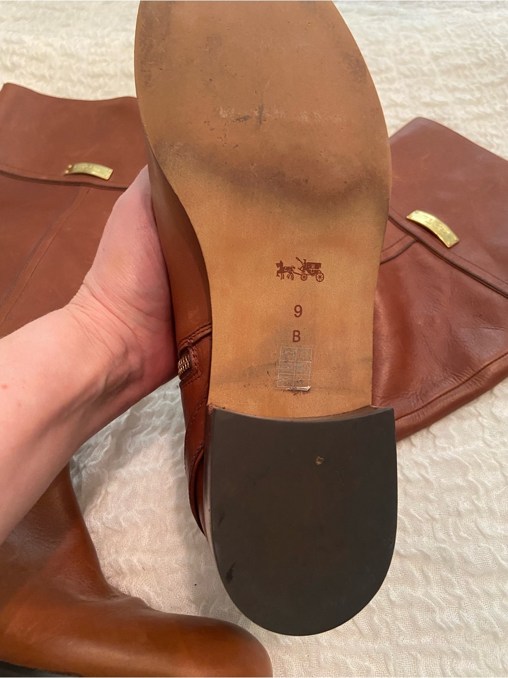COACH MICHA RIDING BOOTS SIZE 9 - Picture 6 of 9